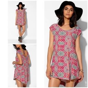 Somedays Lovin Pink Bunker Back-Tie Tunic Dress M​​​​​